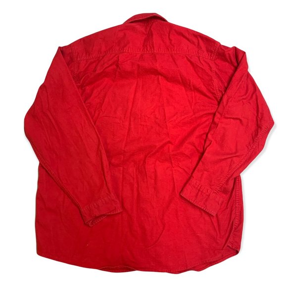 Five Brother VTG Button Up Shirt Heavy Flannel Red Cotton Collar Mens Size XL - Picture 2 of 6